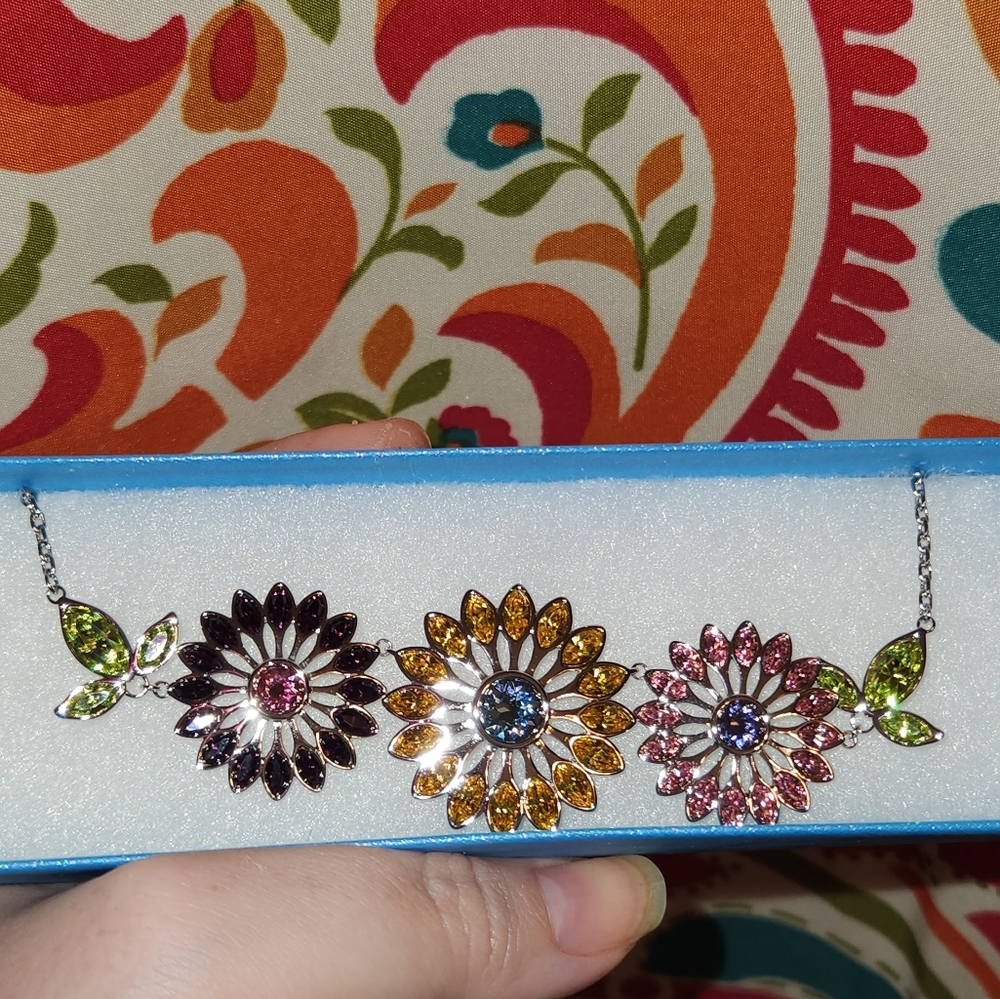 Touchstone Crystal Swarovski Vibrant Garden Necklace - Picture 7 of 11